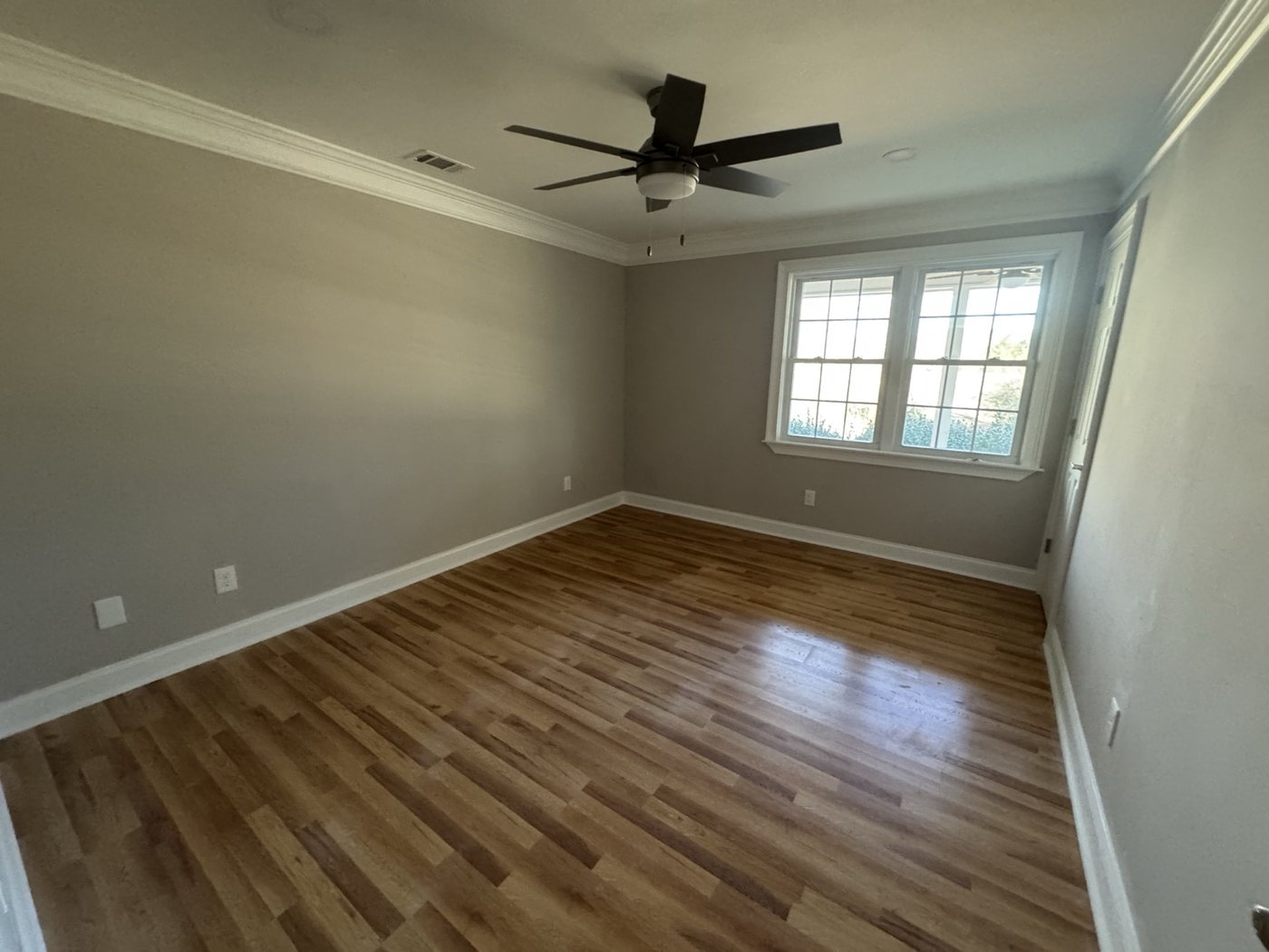 Interior renovation with fireplace and hardwood floors